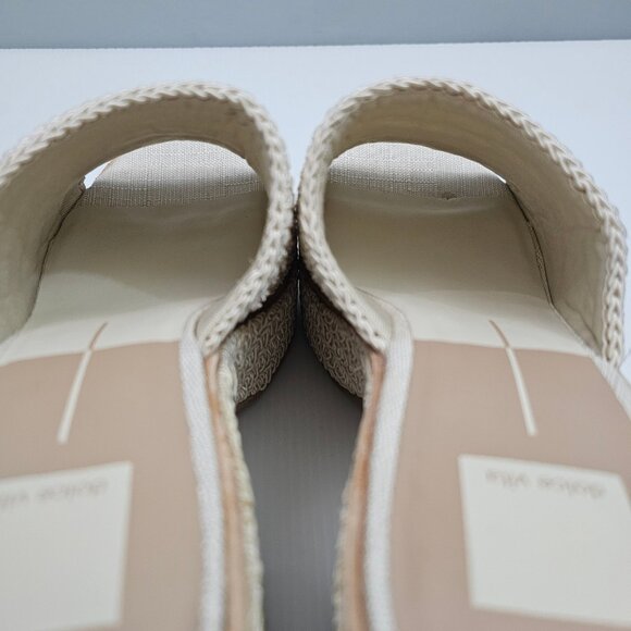 NEW Dolce Vita Ladin Wedge Womens 10 Ivory Cream Woven Heels Platform Sandal - Picture 10 of 13